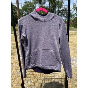 ✨Nike Dri Fit Womens Small S Hoodie Sweatshirt Purple Heather Fleece Lined Hi-Lo